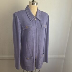 St‎ John Lavender Zip-Up Jacket 12